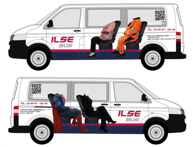Fahrzeugbeklebung Ilse Bus wiessmann